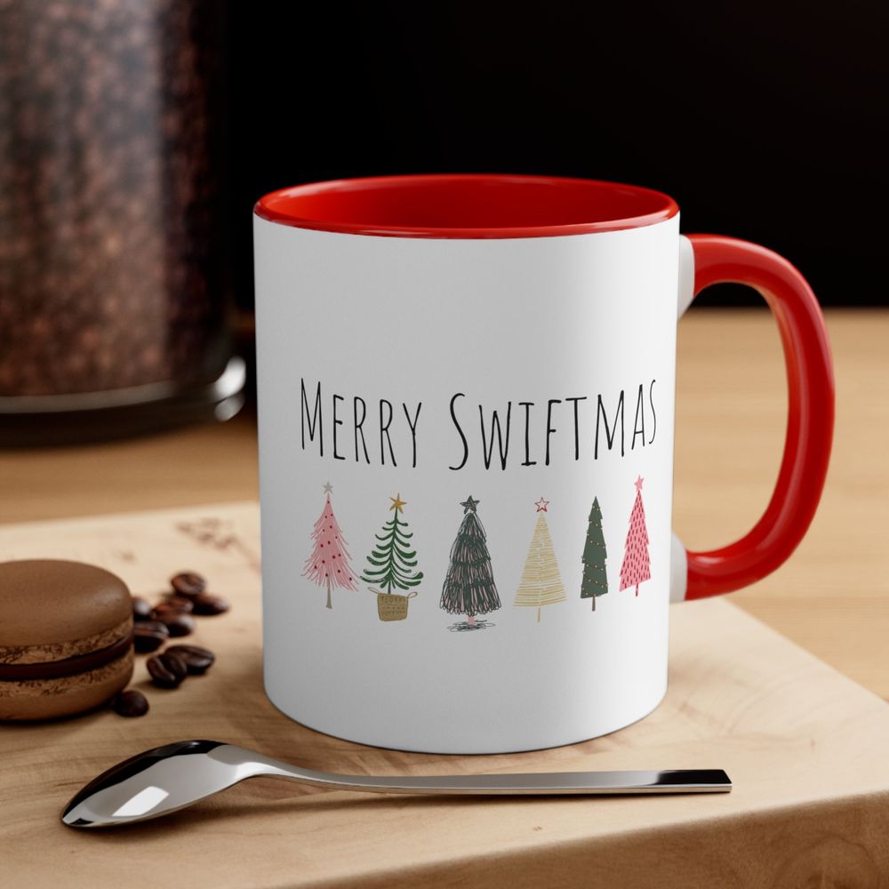 Merry Swiftmas Gift for Aunt - 11oz Coffee Lover Mug Accent Mug black-accent 11oz