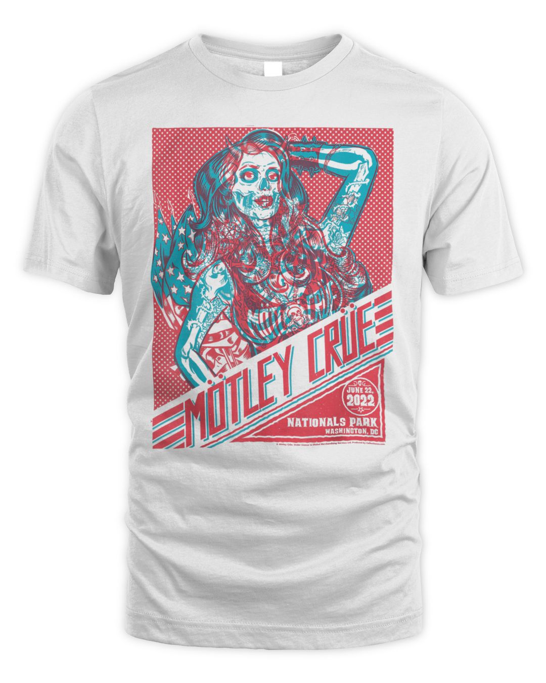 Motley Crue Merch The Stadium Tour Washington DC Event Shirt Aacipt