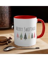 Merry Swiftmas Gift for Aunt - 11oz Coffee Lover Mug Accent Mug black-accent 11oz