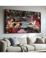 Modern Mythology Floral Tattoo Canvas Ready To Hang Portrait Canvas