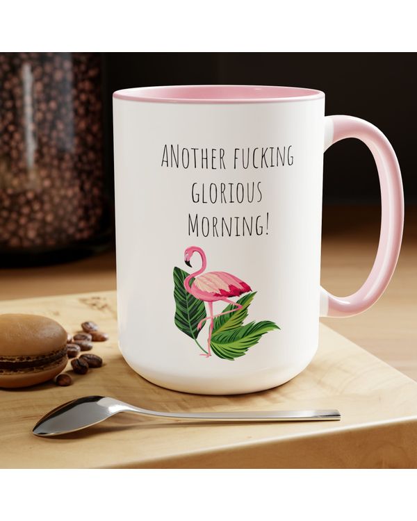 Funny Flamingo Coffee for Her - Glorious Morning Cat - Christmas Gift Mug
