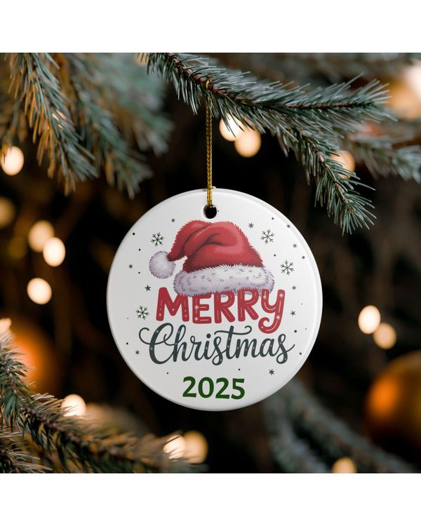 Festive Holiday Ceramic Tree Decoration Ornament