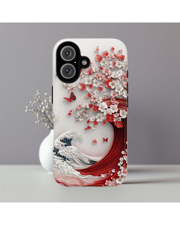 Cherry Blossom Wave 3D Floral Phonecase
