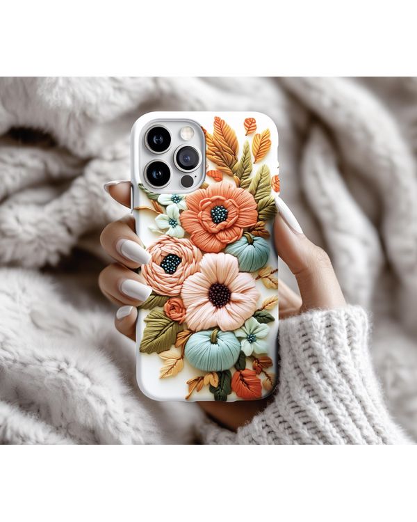 Floral Pumpkin MagSafe – Rustic Autumn Flower Phone Cover Phonecase